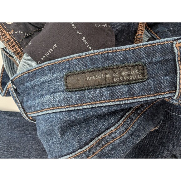 Articles of Society Womens Sarah Cut Off Hem Butterfly Skinny Fit Jeans Size 24 - Picture 6 of 10